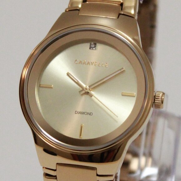 Caravelle Ladies Diamond Accent Watch By Bulova 30mm - Picture 10 of 13